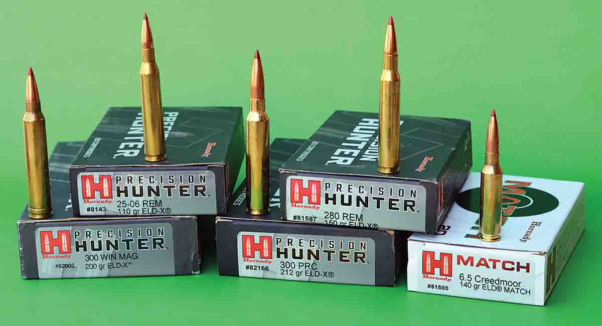 Hornady offers an extensive line of Precision Hunter and Match ammunition that contains ELD-X and ELD Match bullets.